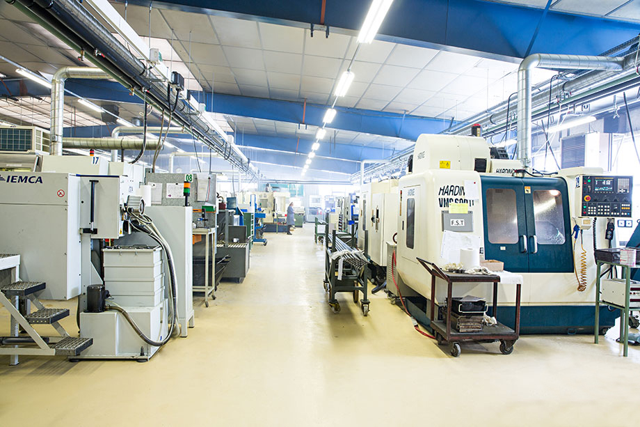 highly productive factory of machined parts